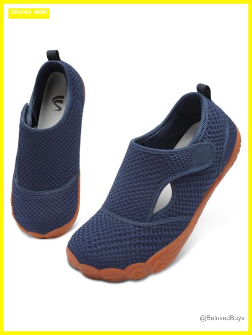 Wide Toe Box Barefoot Walking Shoes Hook & Loop Zero Drop Orthopedic